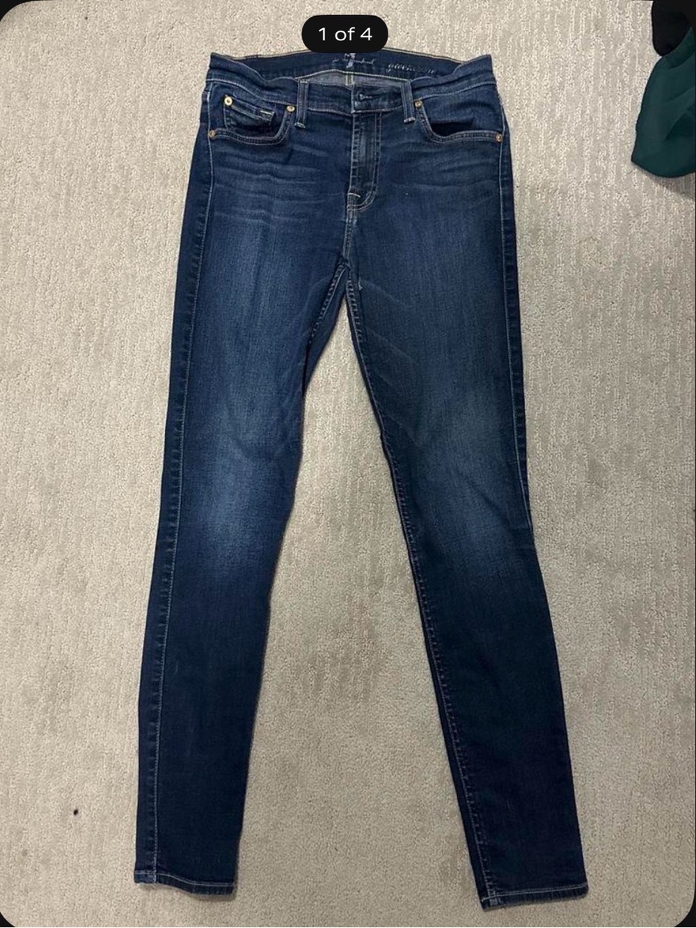 7 For All Mankind Dark Indigo Skinny Jeans